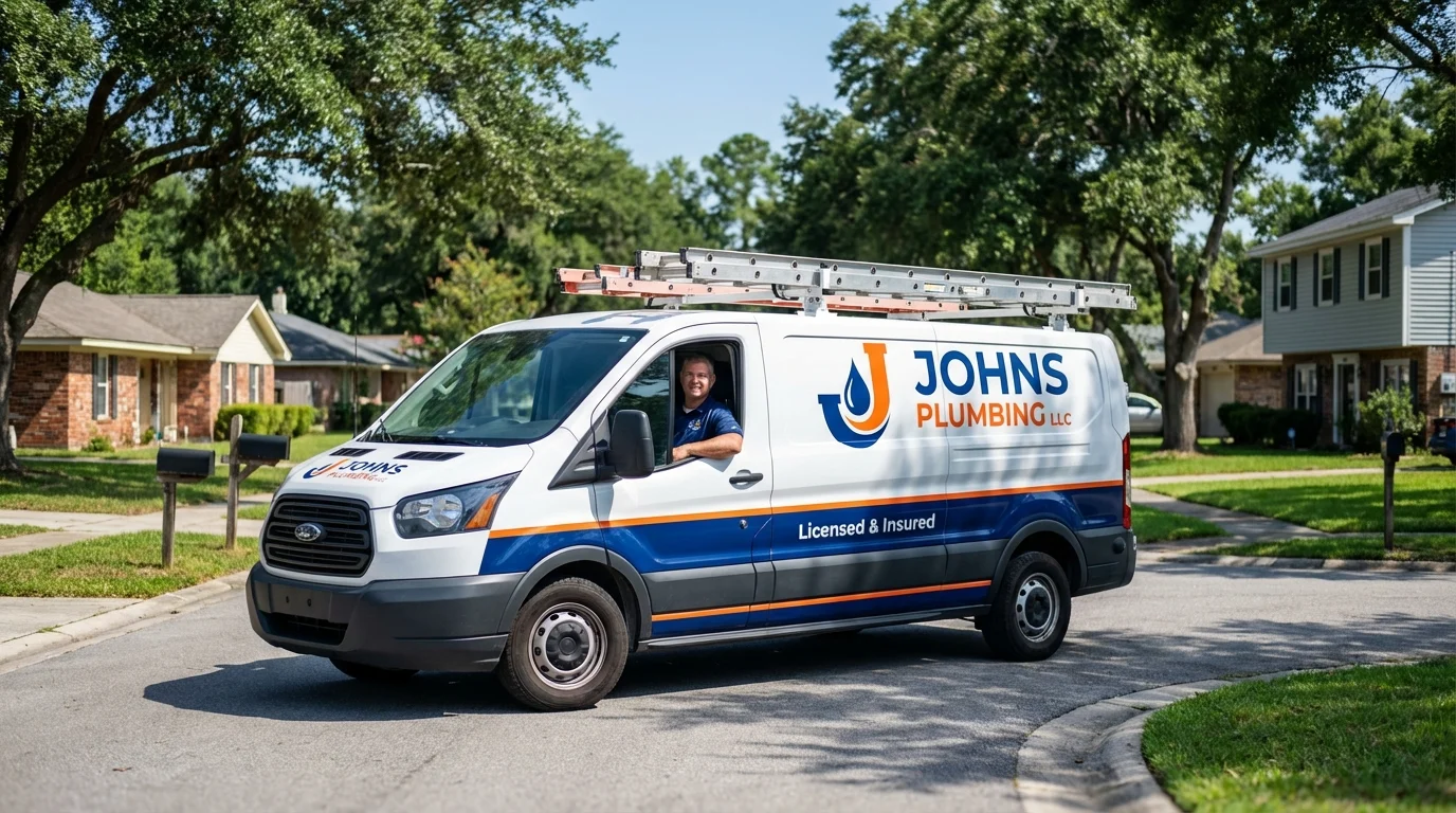Johns Plumbing LLC service van in Virginia City, MT
